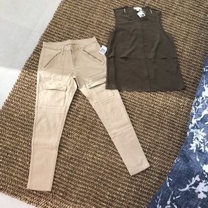 🆕 MICHAEL Michael Kors Khaki Pants/Green Top